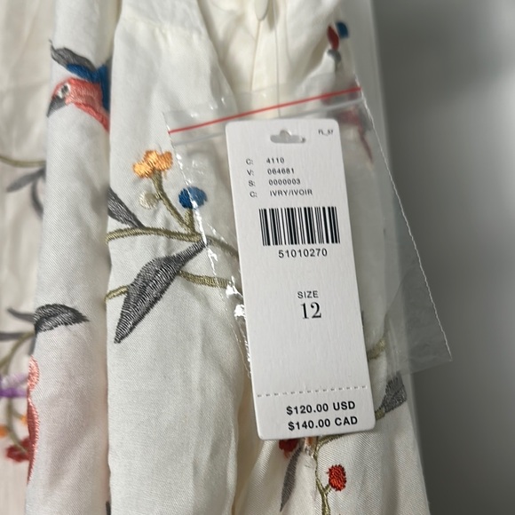 ANTHRO Gatsby Embroidered Floral Fringe Hem Halter - Picture 4 of 8